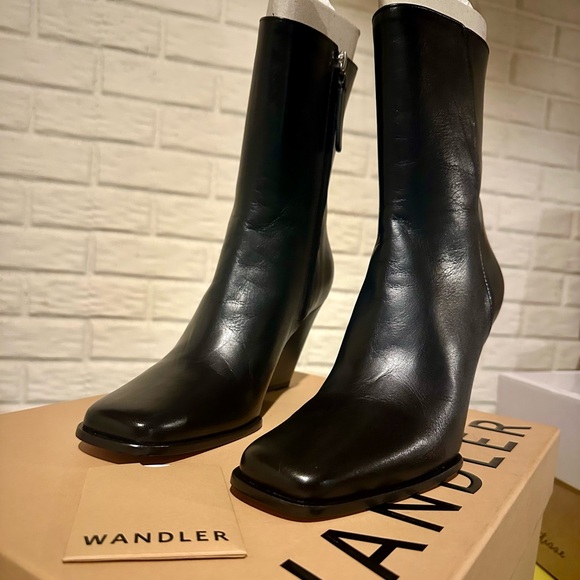 Wandler | Gaia Boot in Black Lambskin Leather, size 39IT - Picture 5 of 13